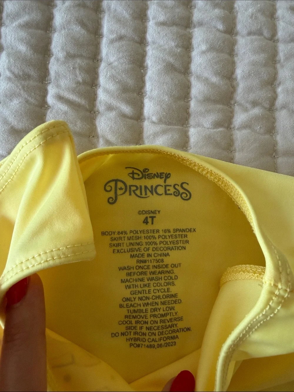 Disney Yellow Belle Tulle Princess Dress Costume